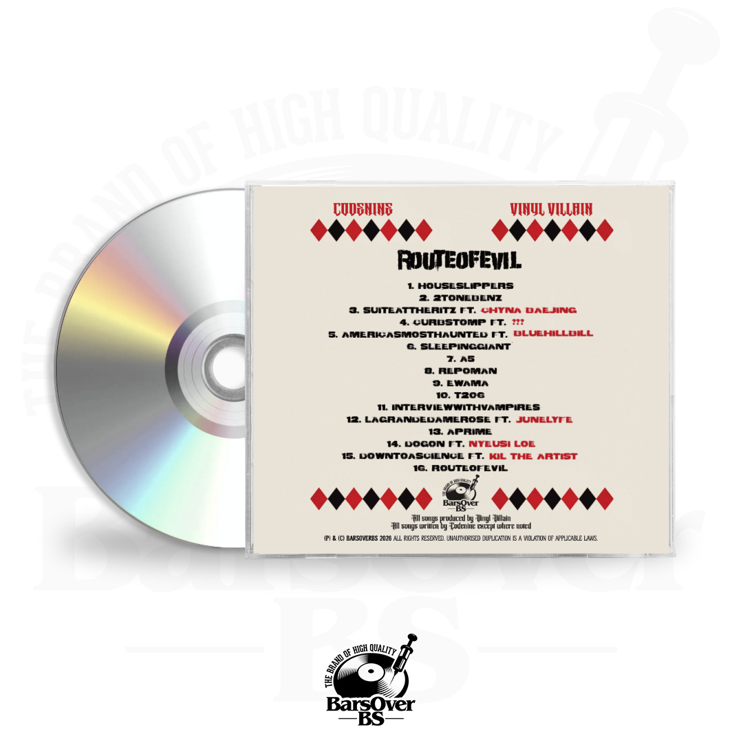 Codenine x Vinyl Villain - Route Of Evil (Alternate Cover) (Jewel Case CD)