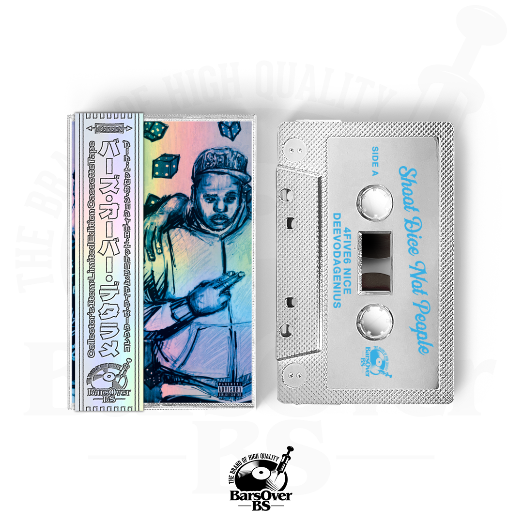 4Five6 Nice x DeevoDaGenius - Shoot Dice Not People (Alternate Cover) (BarsOverBS Holographic Tape) (ONLY 5) (ONE PER PERSON)