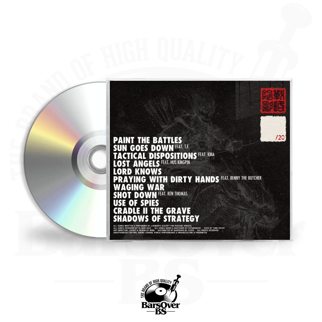 J.Roberts x Ol Man 80zz - Shadows Of Strategy (Jewel Case CD) (Featuring Benny The Butcher, Hus Kingpin, T.F & More)