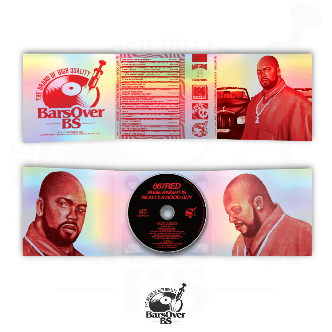 067RED - Suge Knight Is Really A Good Guy (Main Cover) (BarsOverBS Holographic Digipak CD) (ONLY 5) (ONE PER PERSON)