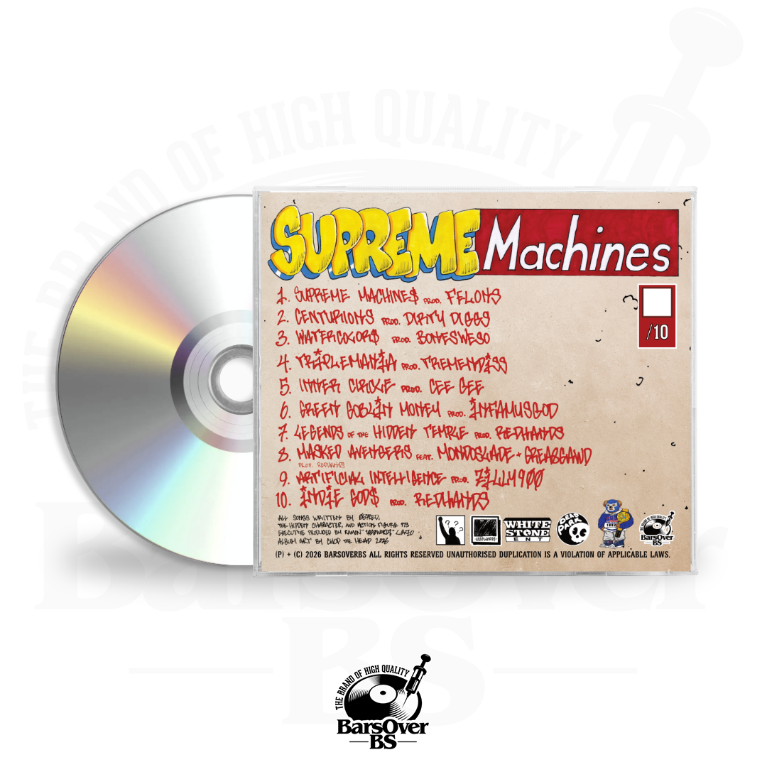 The Hidden Character x Action Figure x 067Red - Supreme Machines Presented By 1000 Words (Jewel Case CD) (Alternate Cover) (Glass Mastered CD) (Chase The Chase CD Variants) (ONLY 10) (Read Details!)