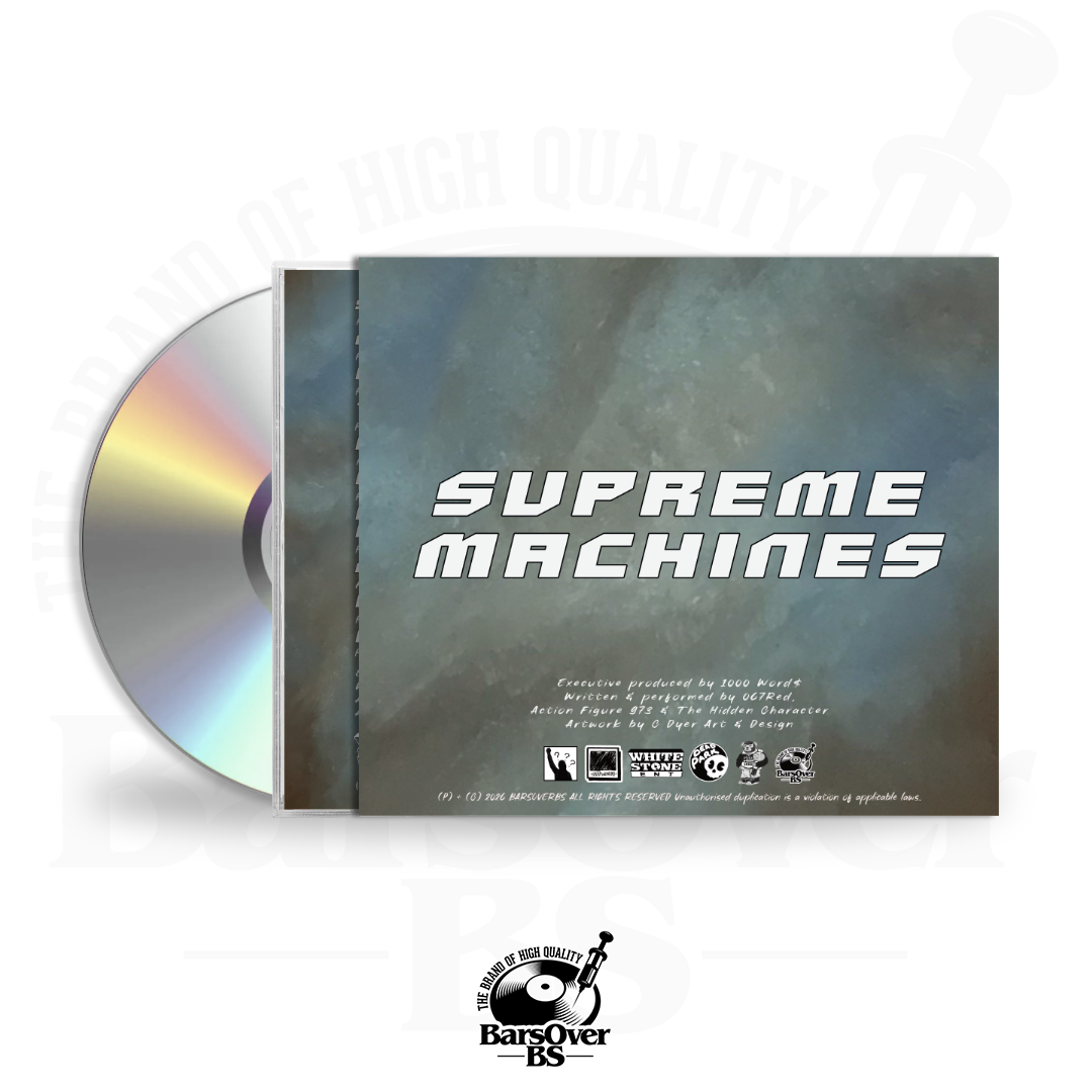 The Hidden Character x Action Figure x 067Red - Supreme Machines Presented By 1000 Words (BarsOverBS Gold Digipak CD) (Main Cover) (Glass Mastered CD) (1 Chase CD Included!) (ONE PER PERSON) (Read Details!)