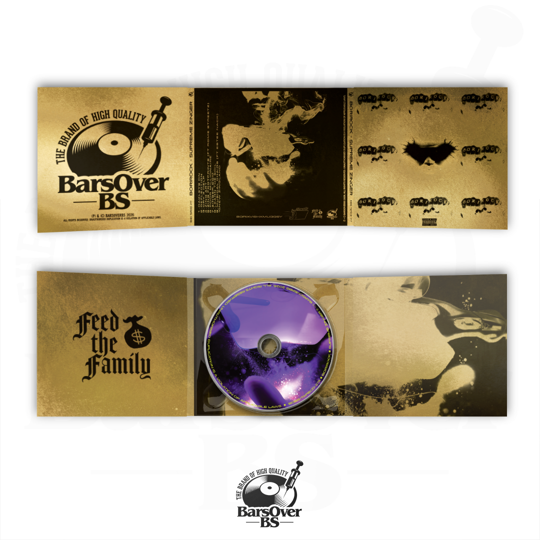 BoriRock - Supreme Zinger (BarsOverBS Gold Digipak CD) (ONLY 10) (ONE PER PERSON) (VERY RARE)