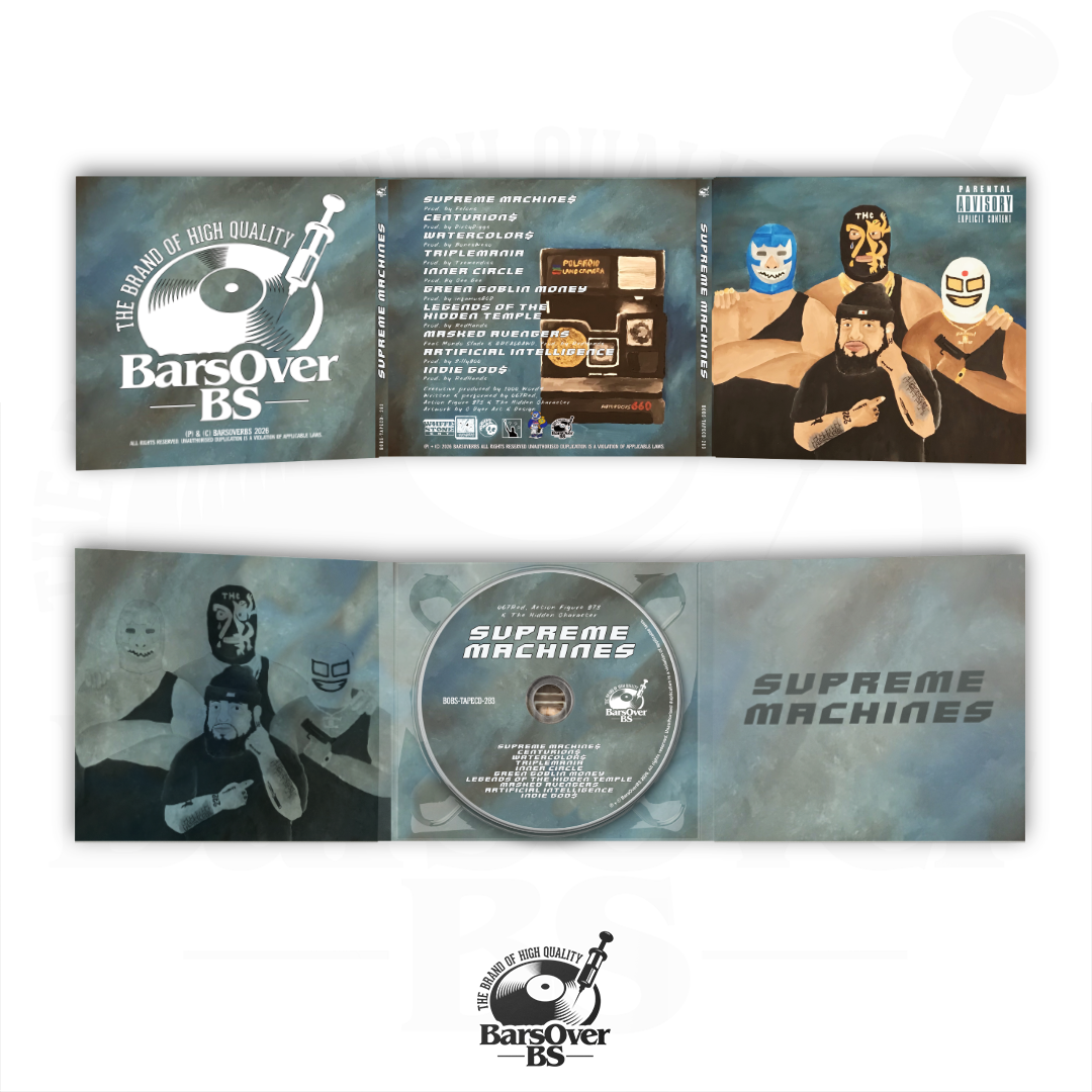The Hidden Character x Action Figure x 067Red - Supreme Machines Presented By 1000 Words (Digipak CD With Obi Strip) (Main Cover) (Glass Mastered CD) (Chase The Chase CD Variants) (Read Details!)