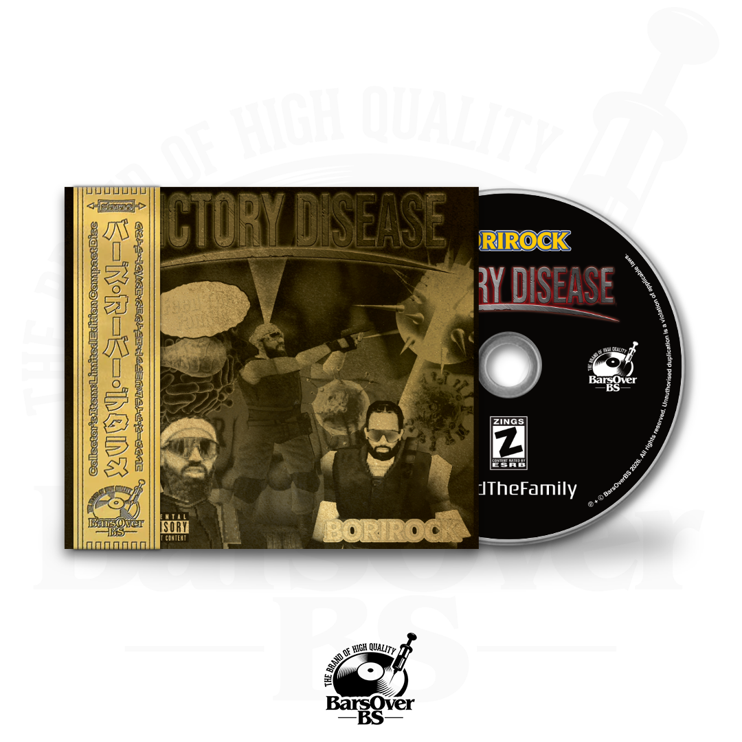 BoriRock - Victory Disease (BarsOverBS Gold Digipak CD) (2 Bonus Tracks + Instrumentals!!) (Alternate Cover) (ONLY 5) (ONE PER PERSON)