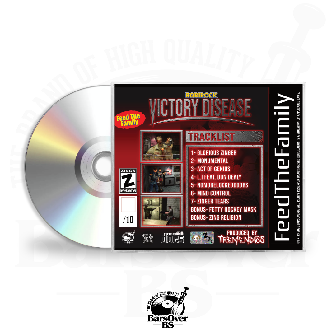 BoriRock - Victory Disease (Jewel Case CD) (2 Bonus Tracks + Instrumentals!!) (Alternate Cover) (ONLY 10)
