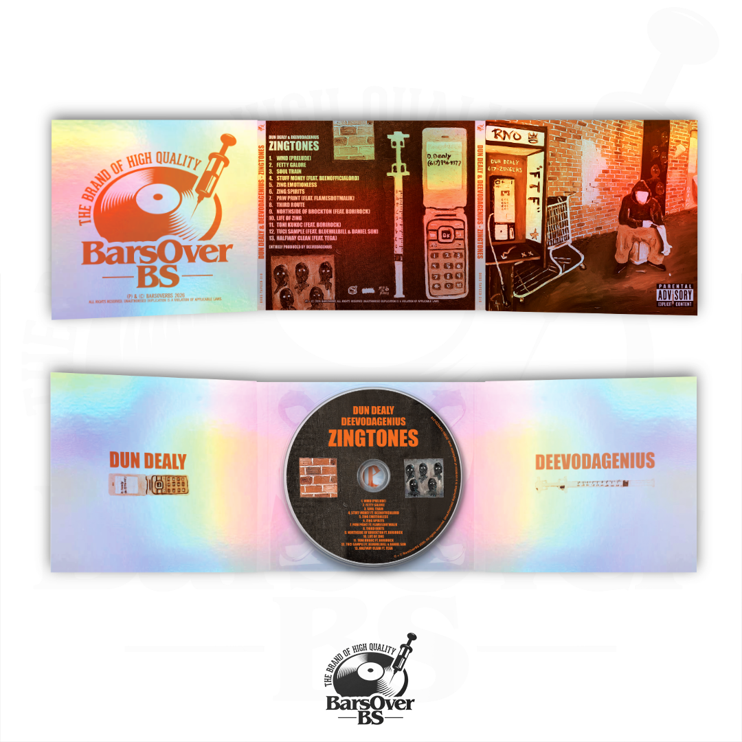 Dun Dealy x DeevoDaGenius - ZingTones (Main Cover) (BarsOverBS Holographic Digipak CD) (ONE PER PERSON)