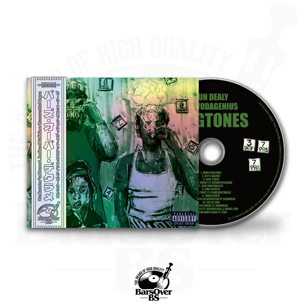 Dun Dealy x DeevoDaGenius - ZingTones (Main Cover) (BarsOverBS Holographic Digipak CD) (ONE PER PERSON)
