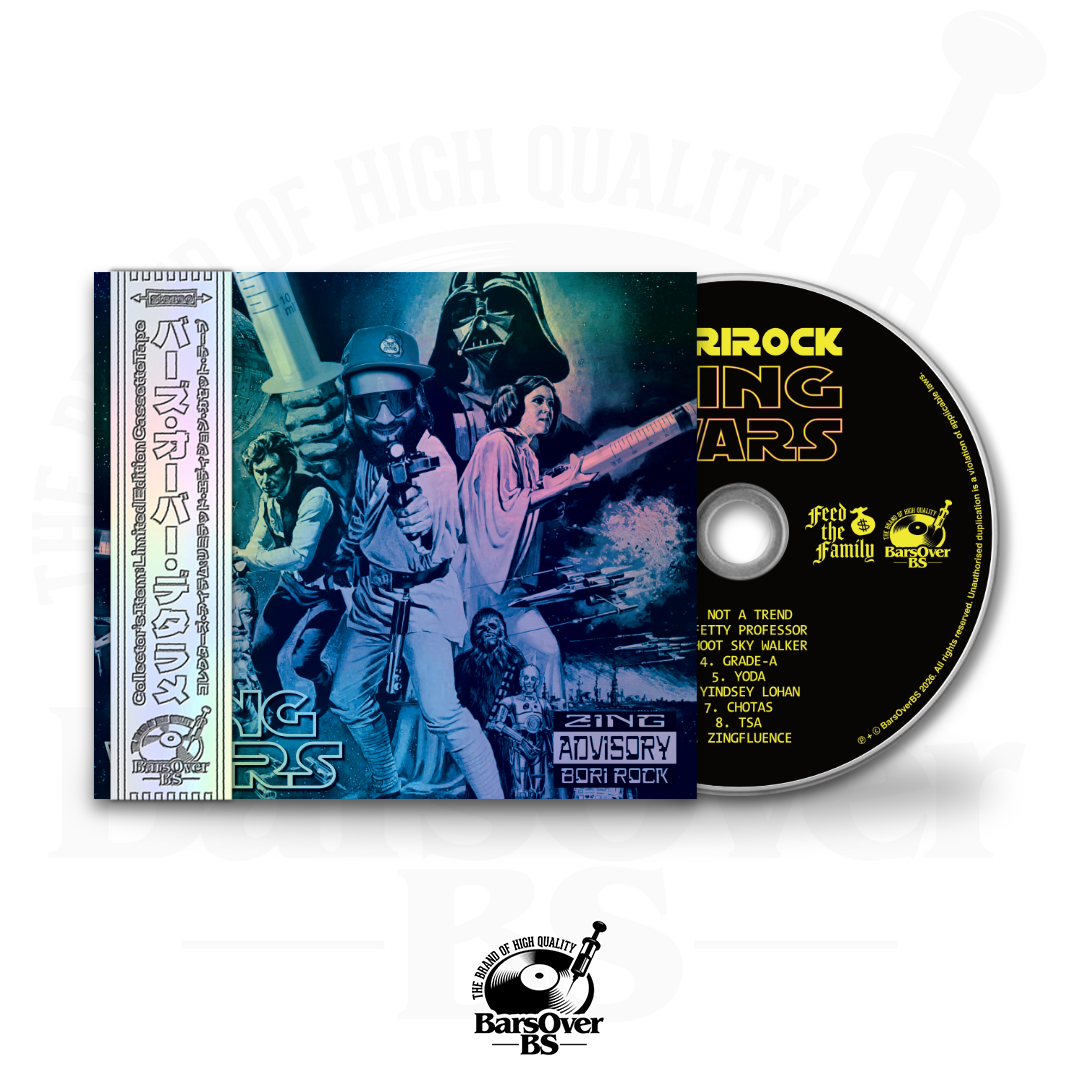 BoriRock - Zing Wars (Alternate Cover) (BarsOverBS Holographic Digipak CD) (Chase The Chase CD's!) (ONE PER PERSON)