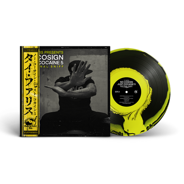 Ty Farris - No Cosign Just Cocaine 5 (OG Cover) (Obi Strip) Yellow/Black Swirl Vinyl (PROMO)