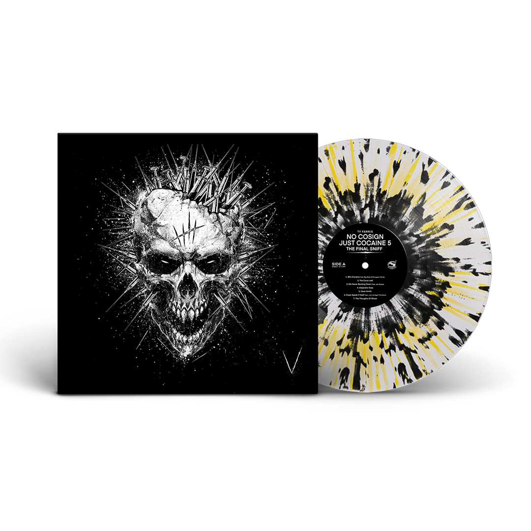 Ty Farris - No Cosign Just Cocaine 5 (Skull Cover) (Yellowjacket Splatter Vinyl)(PROMO)