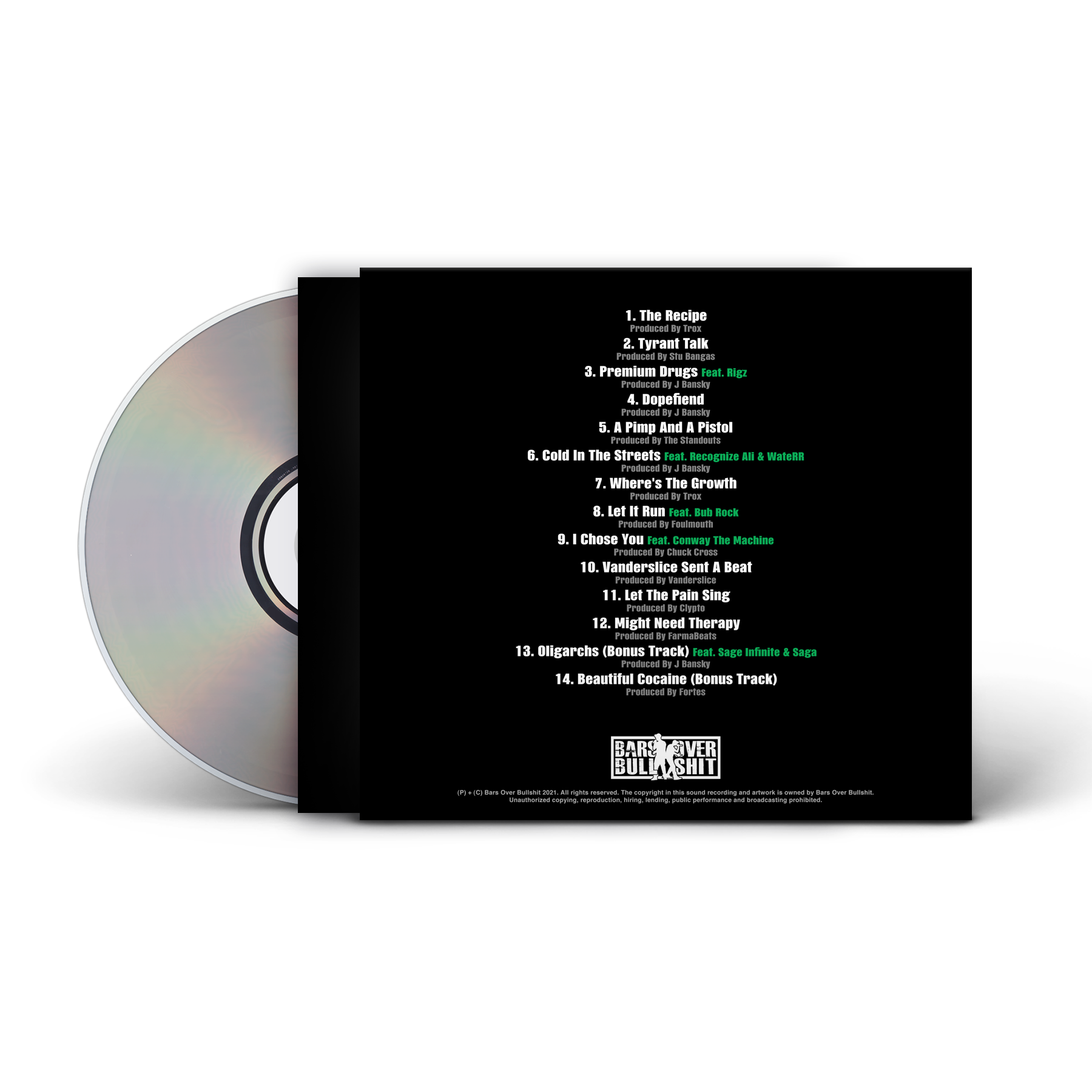 Ty Farris - No Cosign Just Cocaine 2 Digipak With 4 Page Booklet