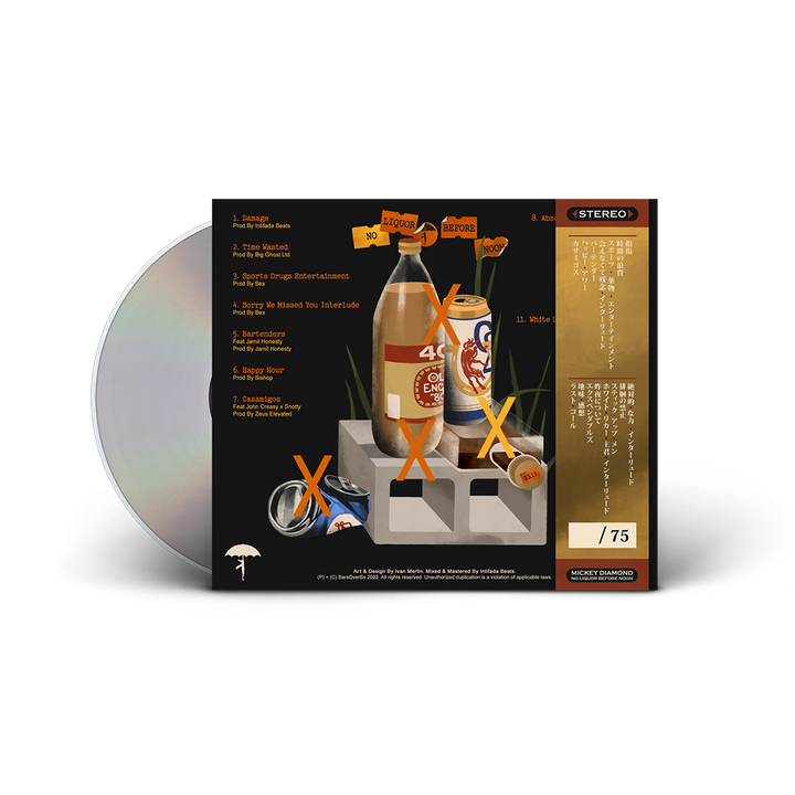 Mickey Diamond - No Liquor Before 12 (Digipak CD With Obi Strip & 8 Page  Booklet) + Crown Royal Bag