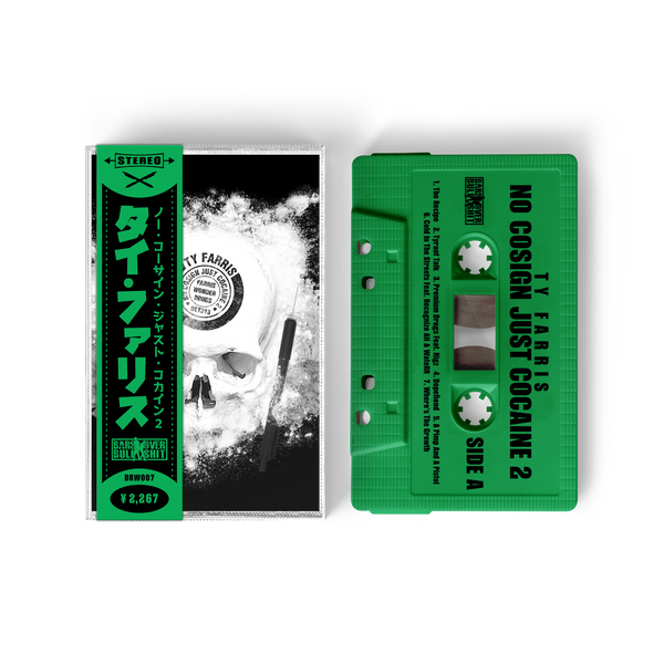 Ty Farris - No Cosign Just Cocaine 2 Full Colored Cassette with Obi Strip