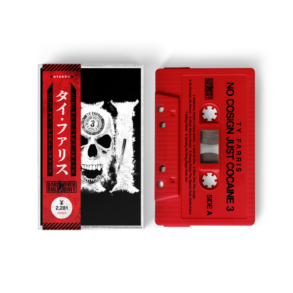 Ty Farris - No Cosign Just Cocaine 3 Full Colored Cassette with Obi Strip