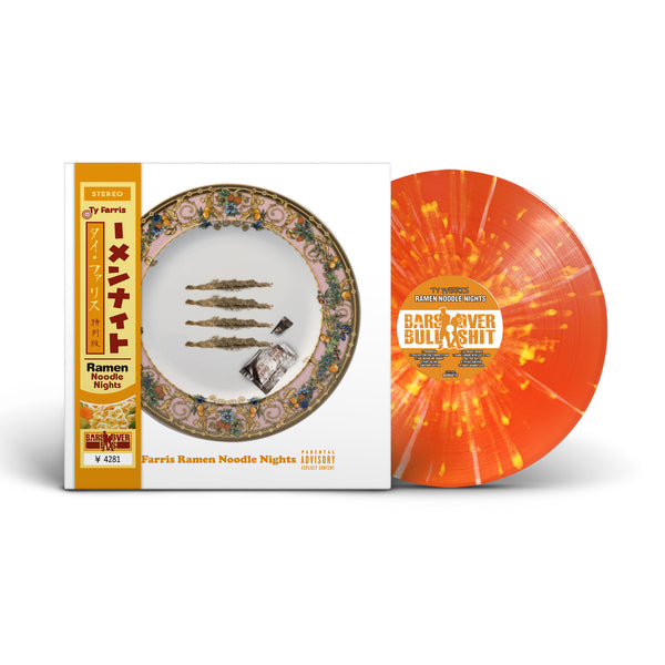 Ty Farris - Ramen Noodle Nights Orange Splattered Obi Strip Autograhed & Numbered (Comes With Free Obi Strip Vinyl CD)