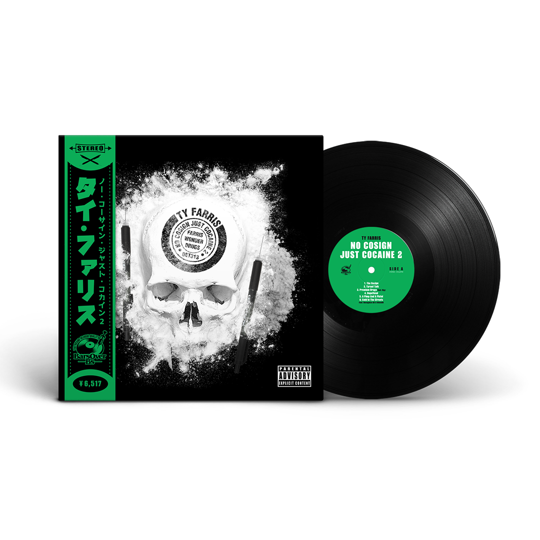 Ty Farris - No Cosign Just Cocaine 2 Repress Obi Strip Edition (Cocaine Skull Cover)(Black Vinyl 180g)