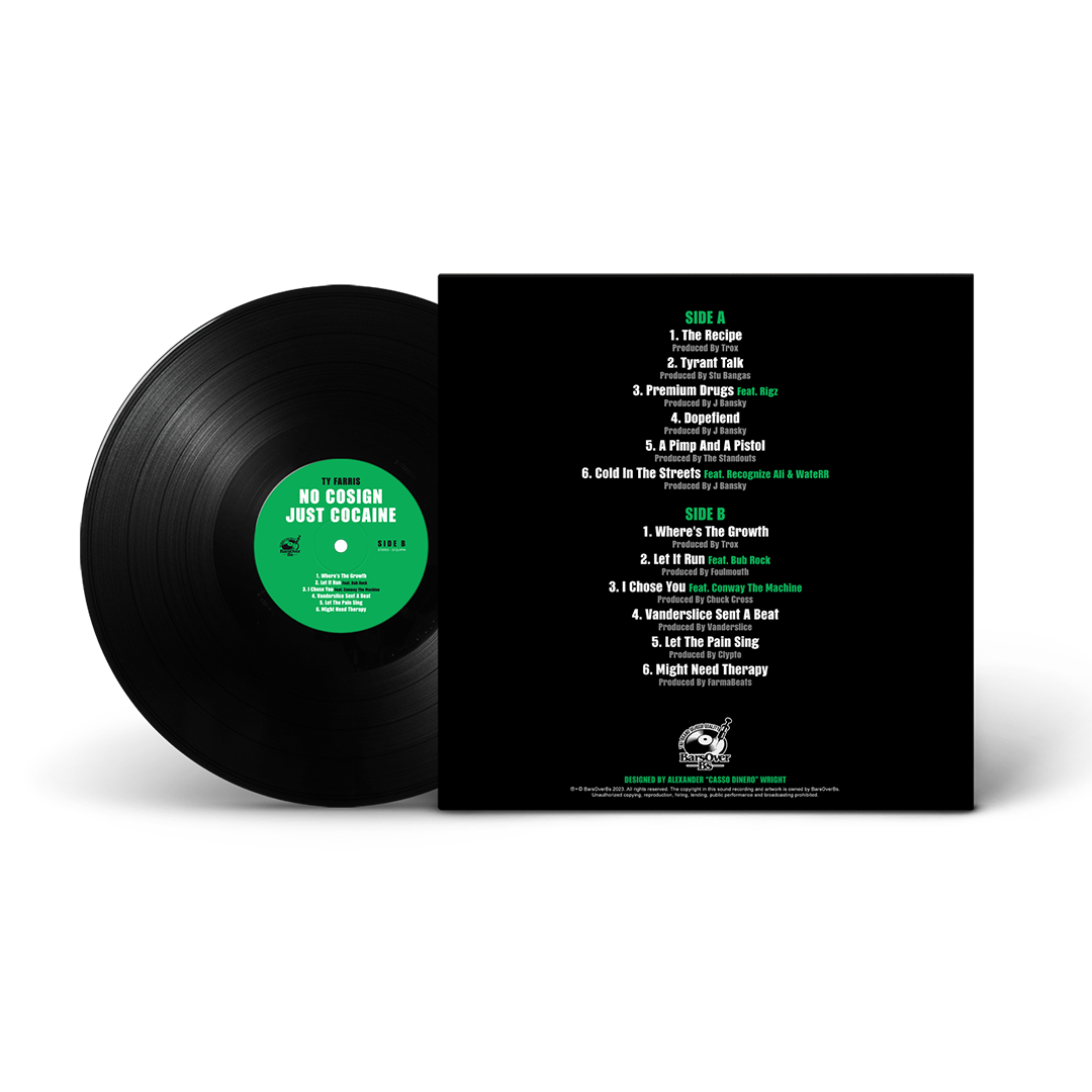 Ty Farris - No Cosign Just Cocaine 2 Repress (Cocaine Skull)(Black Vinyl 180g)